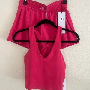 NWT!!! Alo Tennis Skirt & Tank Pink Summer Crush SMALL - SOLD OUT IN STORES